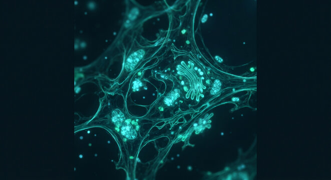 Cellular Mitosis Fluorescence Confocal Microscopy Background
