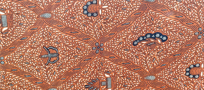 background landscape of Indonesian batik fabric art
