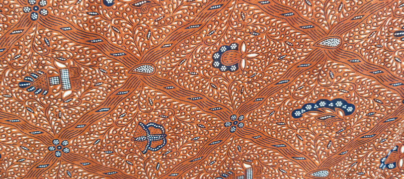 background landscape of Indonesian batik fabric art
