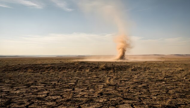 Dust devil plain weather minimal 4K wallpaper