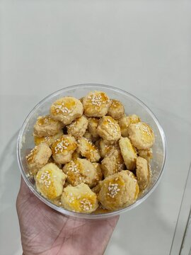 Traditional Indonesian nastar cookies ready for celebration