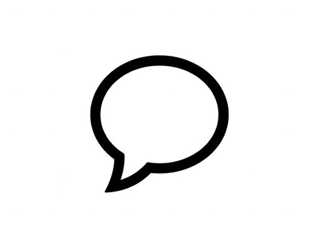 Speech Bubble Outline Transparent Background