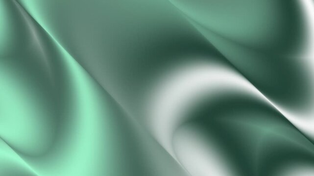 abstract green mint silk wave abstract background loop