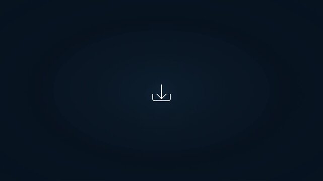 Clean and minimalist download icon representing data transfer, file acquisition, and cloud storage access. Ideal for modern digital interfaces, web applications, and user experience designs