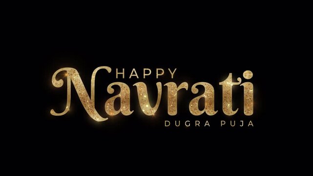 happy navrati text with luxury and elegant concpet on alpha channel or transparent
