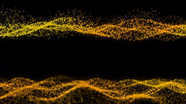Plain basic particle background frames abstract particular dust around a geometric core, suggesting a microscopic ecosystem for science visuals, data concepts, and educational media