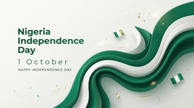 Happy Nigeria Independence Day graphic design October 1