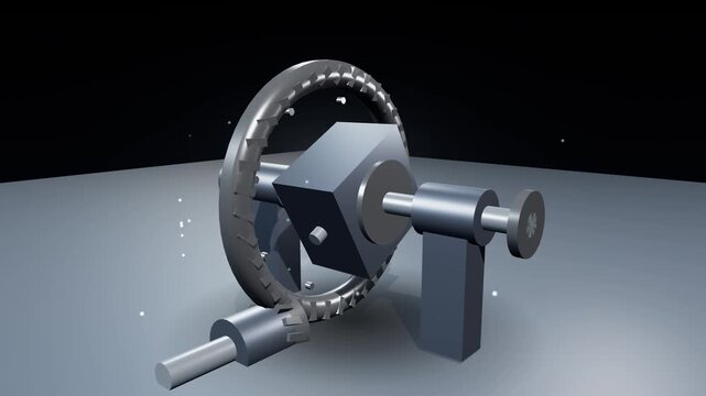 Differential Gear 3D Seamless Loop Animation