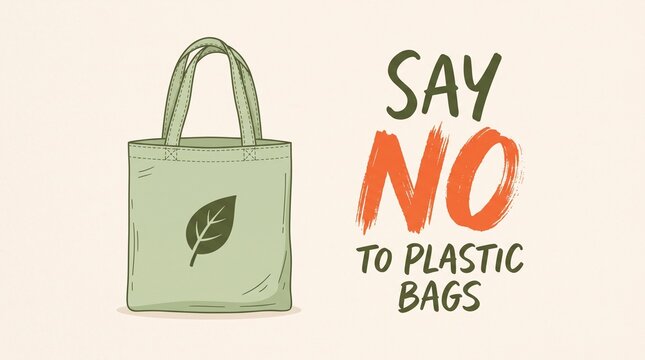 Say no to plastic bags with tote bag