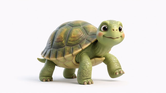tortoise on white