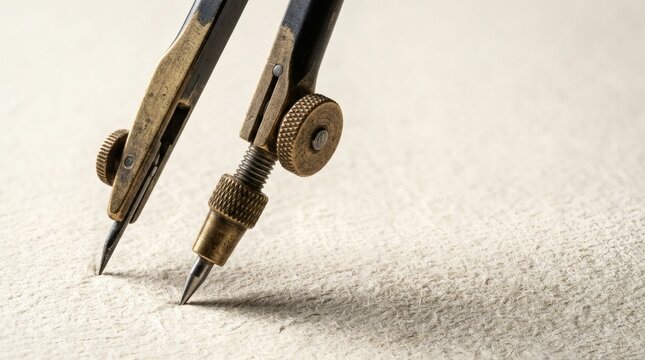 Drafting Compass on Vellum Paper for Electronics Repair and Hardware Engineering