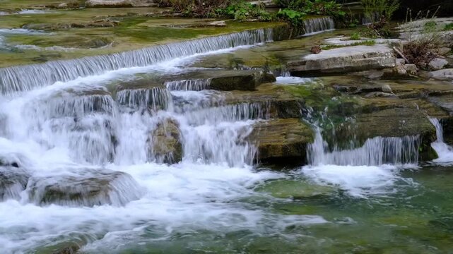 Cascades, River Rabbi, Parco Nazionale delle Foreste Casentinesi, National Park, Tuscany, Arezzo, Italy