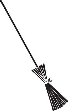 Vector halloween broom