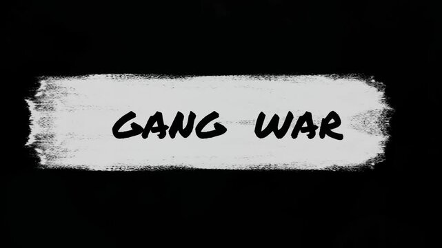 Gritty ink brush stroke text overlay with overlay with dark moody smoke
