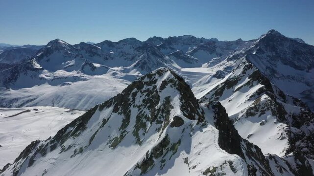 Video am Gipfel des Vorderer Griskogel im Winter, Bergpanorama, Sellraintal, K&uuml;htai, Tirol, &Ouml;sterreich