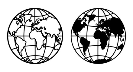 Global Earth Icons, World Map Graphics, Continents Representation, International Business Concepts © imran