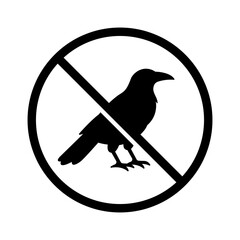 Obraz premium Black and White No Crown or Raven Sign