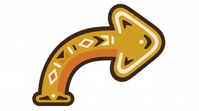 Cartoon donut with sprinkles and bite mark