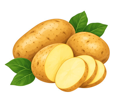 potato chips isolated on white
