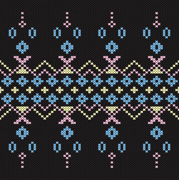 Crochet pattern concept geometric vector texture seamless motif design for fabric, clothing, rug, background. Pattern ornament. I drew this by myself, it&rsquo;s not AI generateD