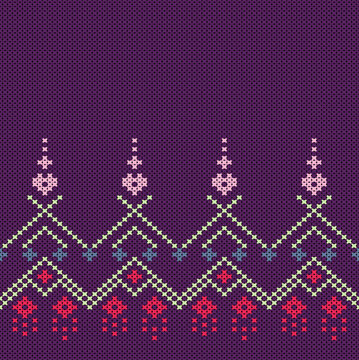 Crochet pattern concept geometric vector texture seamless motif design for fabric, clothing, rug, background. Pattern ornament. I drew this by myself, it&rsquo;s not AI generateD