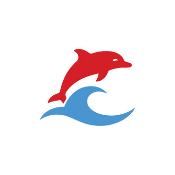 vector illustration of a dolphin