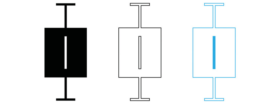 Simple box plot comparison chart with three different data sets in minimal design style