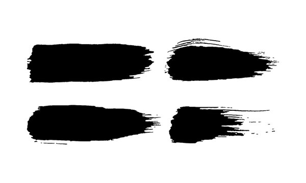 Hand drawn grunge brush strokes collection.