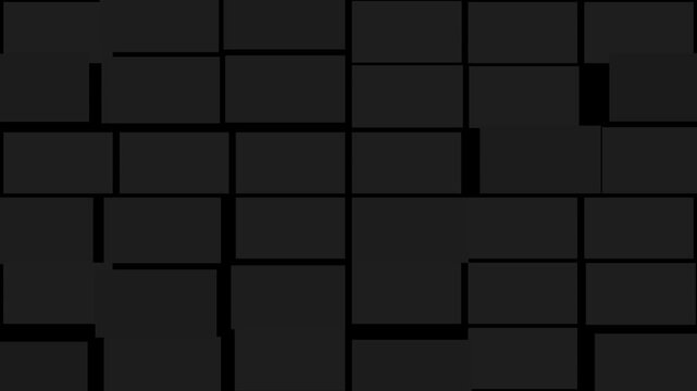 Abstract Dark Geometric Blocks Shifting Seamlessly Loop Background.