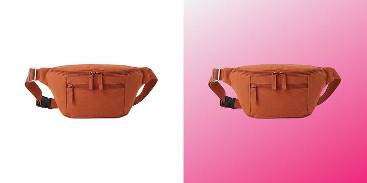 Orange fanny pack accessory for travel and outdoor streetwear fashion