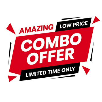 Red sale banner with combo offer text and limited time message