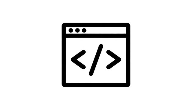 Web Browser Window Code Icon Transparent Background