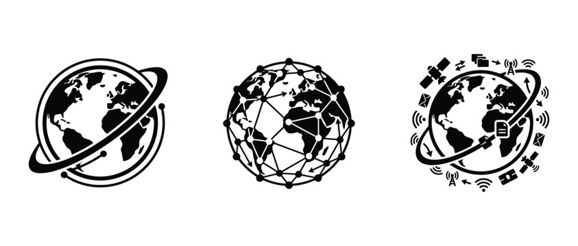 globe earth world network connection communication technology data internet satellite 