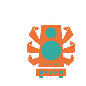 Abstract speaker with geometric elements