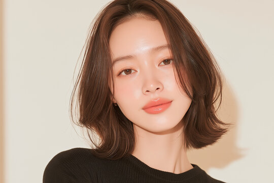 美容, 女性, スキンケア, 化粧品, ビューティー, 若い女性, 美肌, 日本人, アジア人, フェイシャル, メイク, 美容液, 保湿, クリーム, エイジングケア, 美容医療, エステ, 美容クリニック, 肌ケア, ナチュラルメイク, 透明感, ツヤ肌, モデル, 笑顔, ポートレート, クローズアップ, リラックス, 癒し, 健康的, 美白, コラーゲン, ヒアルロン酸, アンチエイジング