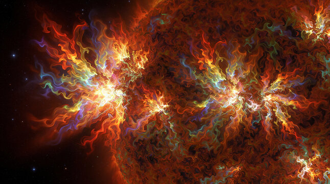 fiery explosion background