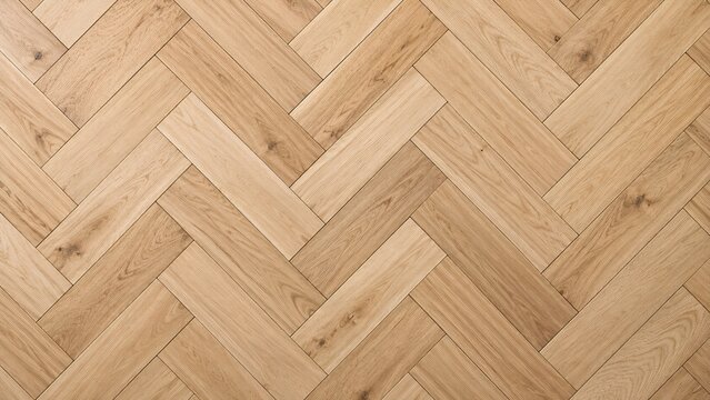Light oak herringbone parquet wood pattern, elegant floor texture, seamless geometric wooden blocks, top view background
