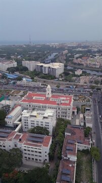 Vertical Aerial View of Ripon Building Chennai India