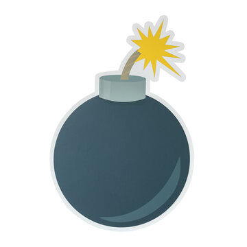 PNG Explosive bomb icon sticker transparent background