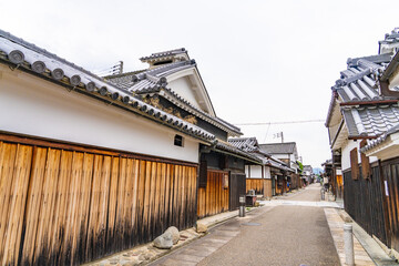 Traditional Japanese townscape in Tondabayashi Jinaimachi Osaka © Bambi and Sunny