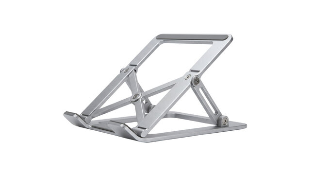 Foldable aluminum laptop stand with adjustable angles for ergonomic workspace setup