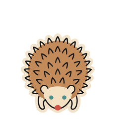 Cute cartoon hedgehog isolated on transparent background © ASTIN