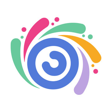 Colorful swirling abstract logo