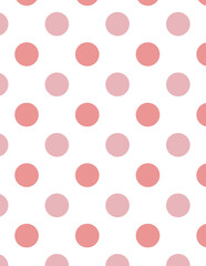 Seamless polka dot pattern background featuring pink and white textile dot design © HEMEL