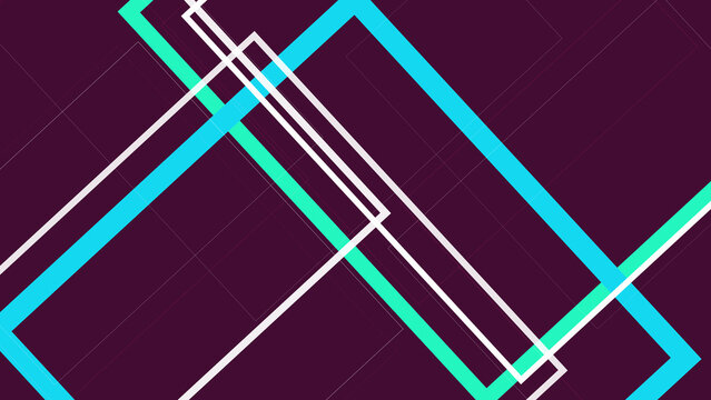 Turquoise, cyan, and white bands form intersecting angular paths on a rich burgundy background, adding a playful contemporary touch to websites, posters, and media.
