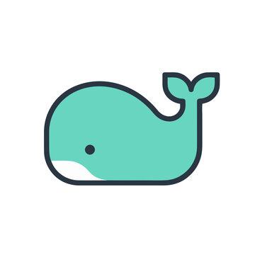 Simple cartoon whale icon