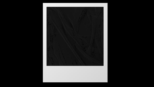 Vintage photo frame card with film texture, dust and scratches, isolated black JPEG.