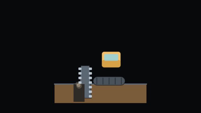 Drilling Rig Auger Boring Animated Construction Icon