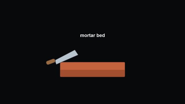Mortar Trowel Spreading Animated Construction Icon