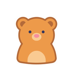 Obraz premium Cute cartoon teddy bear sticker